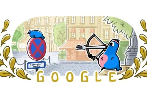 A wheelchair tennis doodle was created by google