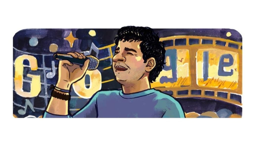 There is a google doodle celebrating singer krishnakumar kunnath (kk)