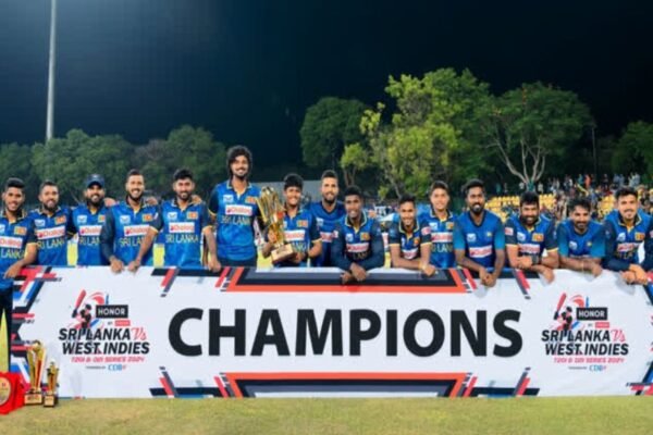 The sri lankan team achieved a further miracle by defeating the west indies in the t20i series for the first time