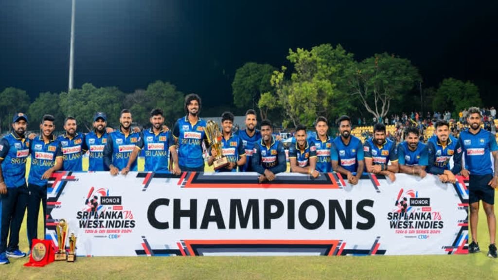 The sri lankan team achieved a further miracle by defeating the west indies in the t20i series for the first time