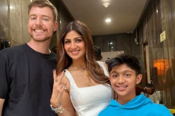 Shilpa Shetty Meets YouTubers Mr.Beast and Logan Paul in Mumbai