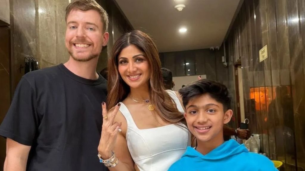 Shilpa Shetty Meets YouTubers Mr.Beast and Logan Paul in Mumbai