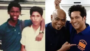 Vinod kambli and sachin tendulkar meeting